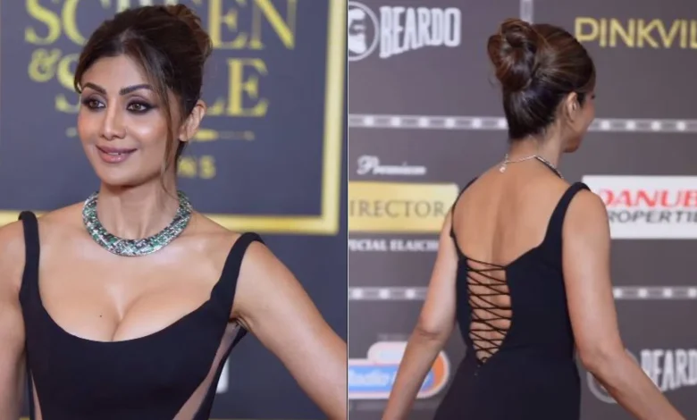 शिल्पा शेट्टी के वायरल वीडियो में ब्लैक गाउन में इवेंट के दौरान पोज देतीं एक्ट्रेस, फिटनेस को लेकर छिड़ी बहस