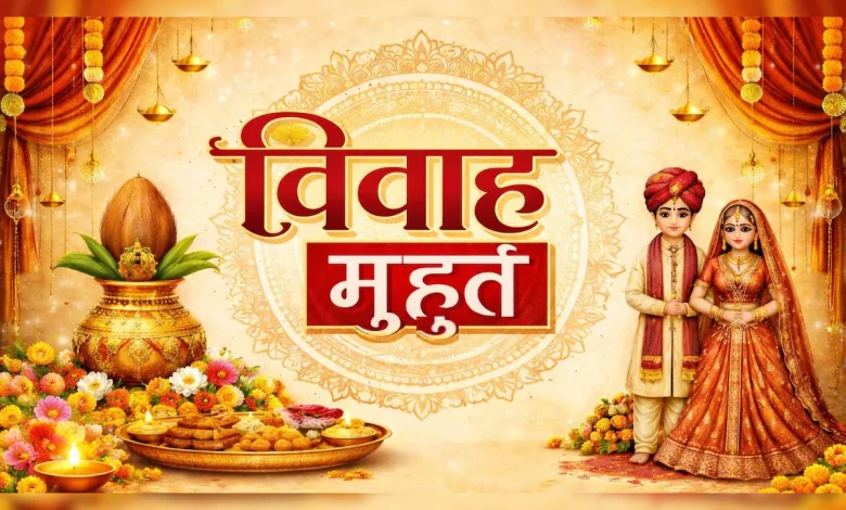 विवाह मुहूर्त 2026 के अनुसार नवविवाहित जोड़े की शादी का आयोजन