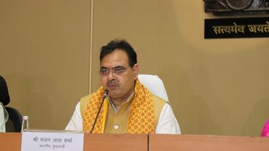 राजस्थान बीजेपी मुख्यालय में मुख्यमंत्री भजनलाल शर्मा का नया कक्ष और कमरा नंबर 5।