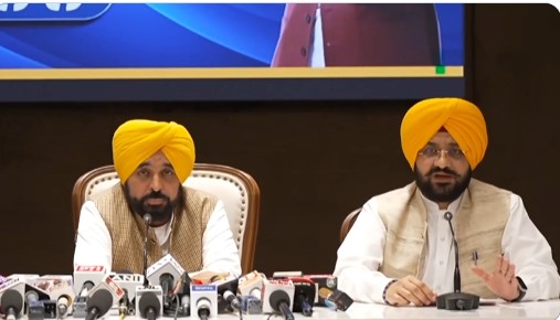 कैबिनेट मंत्री तरुणप्रीत सिंह सोंड पंजाब मनरेगा फंड घोषणा प्रेस कॉन्फ्रेंस