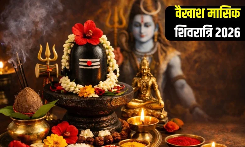 वैशाख मासिक शिवरात्रि 2026 पर शिवलिंग पूजा और अभिषेक करते श्रद्धालु
