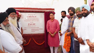 अमन अरोड़ा सुनाम विधानसभा में शाहपुर कलां सड़क परियोजना का शिलान्यास करते हुए