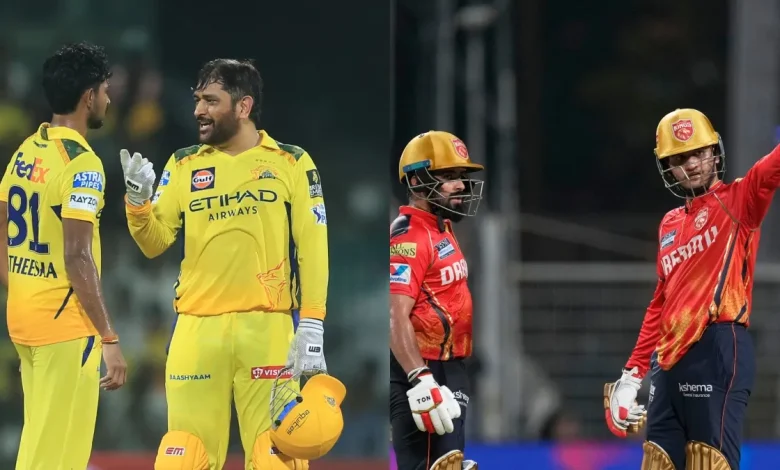 CSK vs PBKS मैच का रोमांचक पल, चेन्नई सुपरकिंग्स और पंजाब किंग्स का मुकाबला।