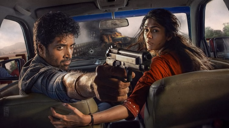 Dacoit Trailer Release Date पोस्टर में अदिवि शेष और मृणाल ठाकुर
