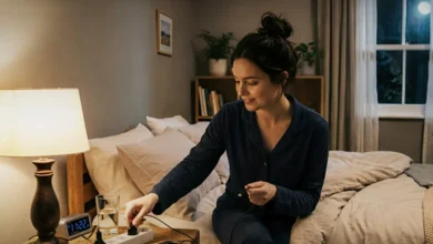 Electricity Saving Tips अपनाकर घर में बिजली बचत करते हुए राउटर और टीवी बंद करते हुए व्यक्ति