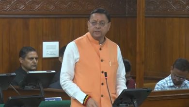 उत्तराखंड विधानसभा में महिला आरक्षण विधेयक पर संबोधन देते मुख्यमंत्री पुष्कर सिंह धामी।