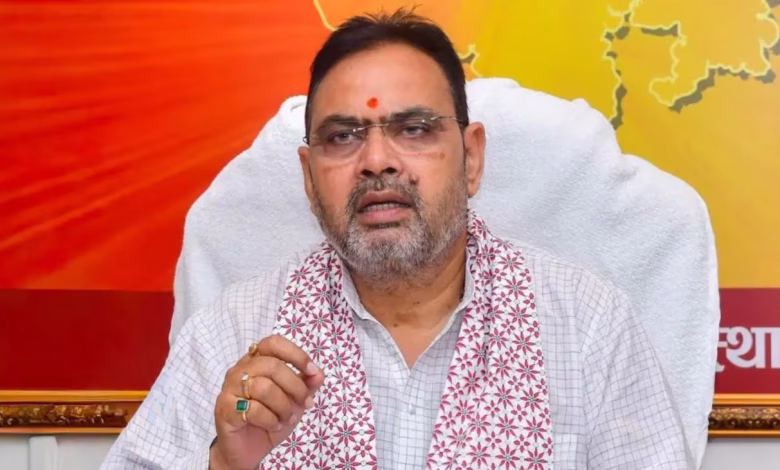 राजस्थान में प्राइवेट जगह पर सरकारी कार्यक्रम पर रोक की जानकारी देते मुख्यमंत्री भजनलाल शर्मा का ग्राफिक्स।