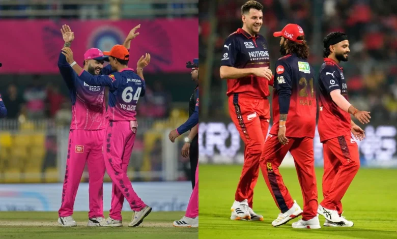 RR vs RCB मुकाबला गुवाहाटी में, राजस्थान रॉयल्स और RCB के बीच हाई-वोल्टेज आईपीएल मैच का दृश्य