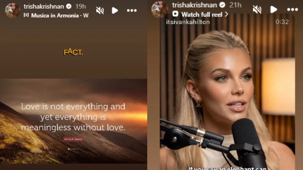 
तृषा कृष्णन इंस्टाग्राम पोस्ट