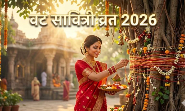 वट सावित्री व्रत 2026 पर बरगद पेड़ की पूजा करती सुहागिन महिलाएं