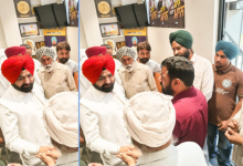 हरदीप सिंह मुंडियां साहनेवाल में विकास कार्यों की समीक्षा करते और लोगों की समस्याएं सुनते हुए।