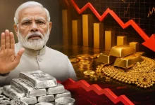 सोने और चांदी के गहनों का दृश्य, Gold Silver Rate Today में उतार-चढ़ाव को दर्शाता हुआ।
