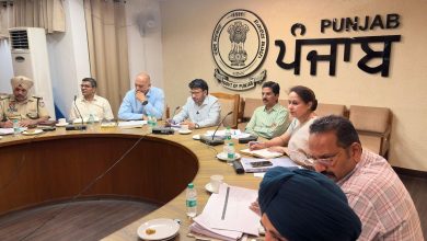 एनआरआई मंत्री रवजोत सिंह ऑनलाइन बैठक में प्रवासी समुदाय की शिकायतों पर चर्चा करते हुए।