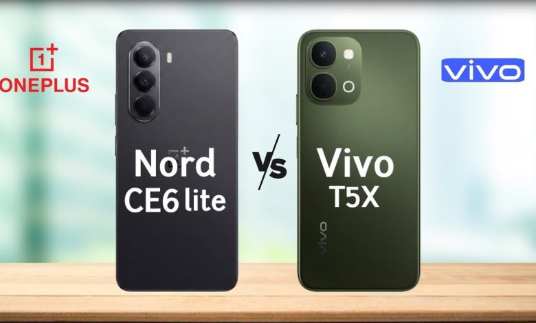 OnePlus Nord CE 6 Lite vs Vivo T5x स्मार्टफोन तुलना ₹25,000 से कम बजट में