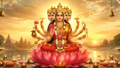 गायत्री जयंती 2026 पर वेदमाता गायत्री की पूजा करते श्रद्धालु और दीप प्रज्वलन