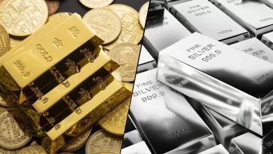 Gold Price Today में गिरावट, सोने और चांदी के ताजा भाव की जानकारी दर्शाता ग्राफ