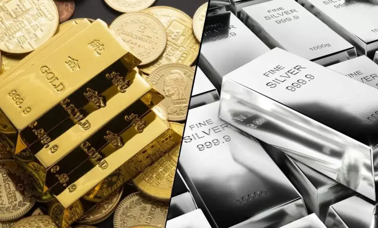 Gold Price Today में गिरावट, सोने और चांदी के ताजा भाव की जानकारी दर्शाता ग्राफ
