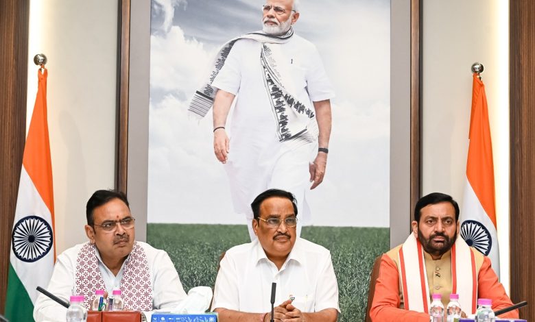 केंद्रीय जल शक्ति मंत्री सी.आर. पाटिल की अध्यक्षता में हरियाणा और राजस्थान मुख्यमंत्रियों की जल संसाधन बैठक