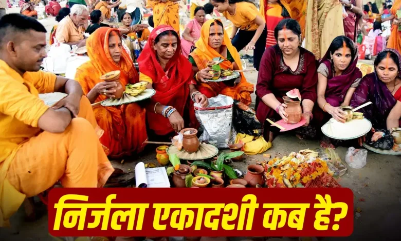 निर्जला एकादशी 2026 व्रत की पूजा करते श्रद्धालु और भगवान विष्णु की आराधना का दृश्य