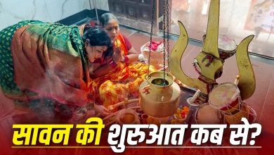सावन 2026 में भगवान शिव की पूजा करते भक्त और शिवलिंग पर जलाभिषेक का दृश्य