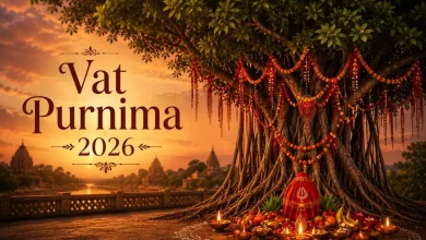 वट सावित्री पूर्णिमा 2026 पूजा करती सुहागिन महिलाएं वट वृक्ष की परिक्रमा करते हुए