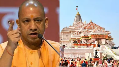 सीएम योगी आदित्यनाथ राम मंदिर चंदा चोरी मामले पर बयान देते हुए।