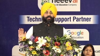 शिक्षा मंत्री हरजोत सिंह बैंस पंजाब स्कूलों में AI शिक्षा की शुरुआत की जानकारी देते हुए।