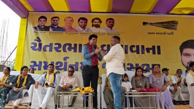 नर्मदा में विधायक चैतर वसावा के समर्थन में आयोजित AAP की विशाल महारैली और पदयात्रा में शामिल हजारों समर्थक।
