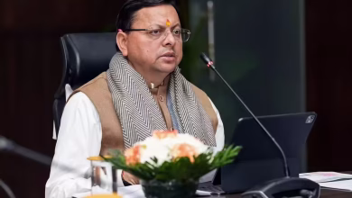 सीएम पुष्कर सिंह धामी SLBC बैठक की अध्यक्षता करते हुए