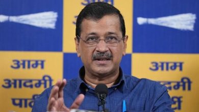 राम मंदिर दान विवाद पर मीडिया को संबोधित करते अरविंद केजरीवाल