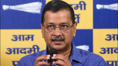 ई-20 पेट्रोल नीति पर प्रेस कॉन्फ्रेंस के दौरान बयान देते अरविंद केजरीवाल।