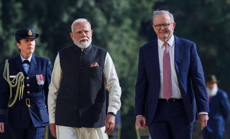 PM नरेंद्र मोदी और ऑस्ट्रेलियाई PM एंथनी अल्बानीज भारत-ऑस्ट्रेलिया यूरेनियम डील के दौरान।