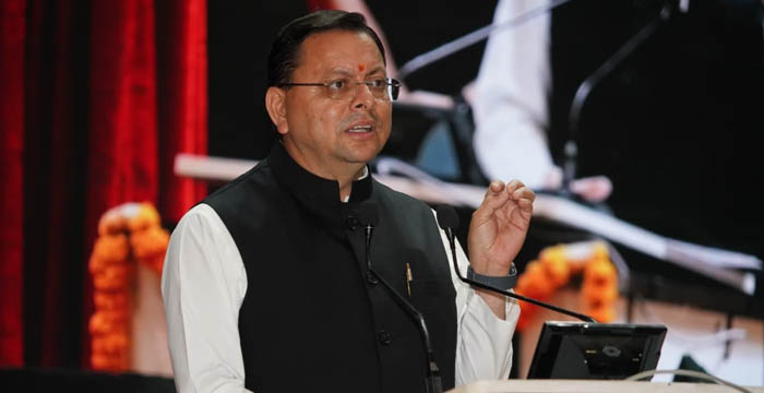 मुख्यमंत्री पुष्कर सिंह धामी उत्तराखंड में राज्य मिलेट नीति और श्री अन्न को बढ़ावा देने संबंधी कार्यक्रम में।