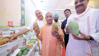 लखनऊ में उत्तर प्रदेश आम महोत्सव-2026 का उद्घाटन करते हुए मुख्यमंत्री योगी आदित्यनाथ।