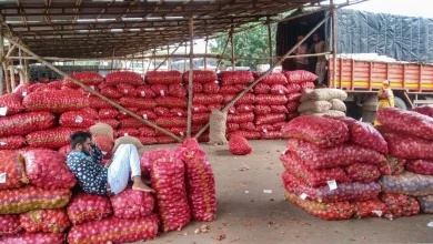 प्याज की बढ़ती कीमतों के बीच बाजार में बिकती प्याज