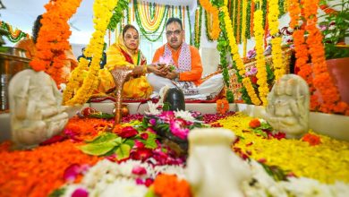श्रावण के प्रथम सोमवार पर माँ राजराजेश्वरी मंदिर में भगवान शिव की पूजा करते मुख्यमंत्री भजनलाल शर्मा