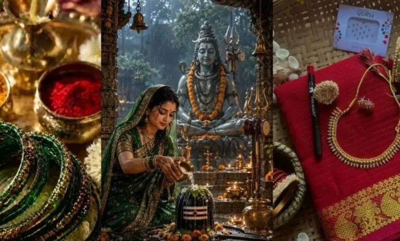 कजरी तीज 2026 पर भगवान शिव और माता पार्वती की पूजा सामग्री