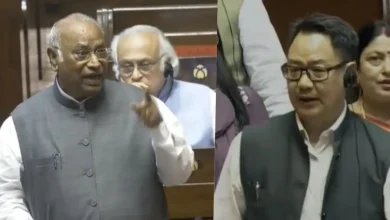 राज्यसभा में मल्लिकार्जुन खरगे ने किरेन रिजिजू पर साधा निशाना