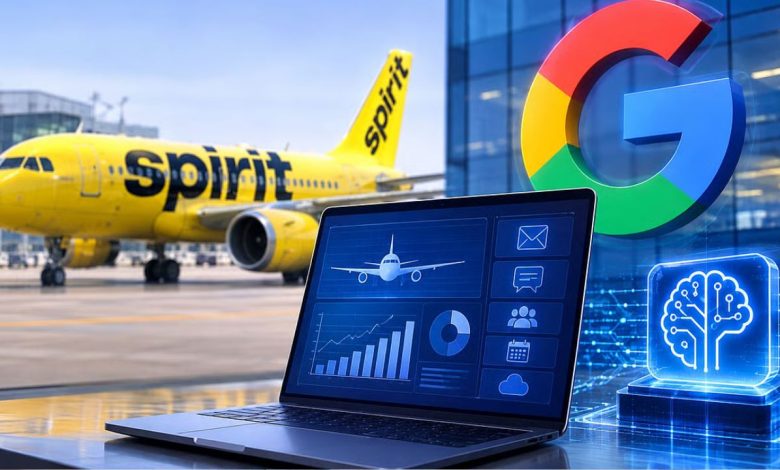 Google Spirit Airlines 10 मिलियन डॉलर डेटा डील