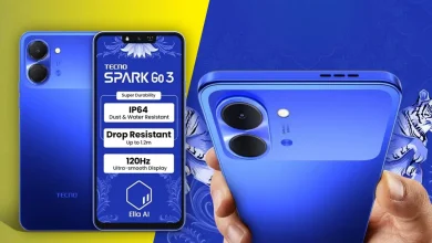 Tecno Spark Go 3 Pro स्मार्टफोन डार्क रेड कलर में