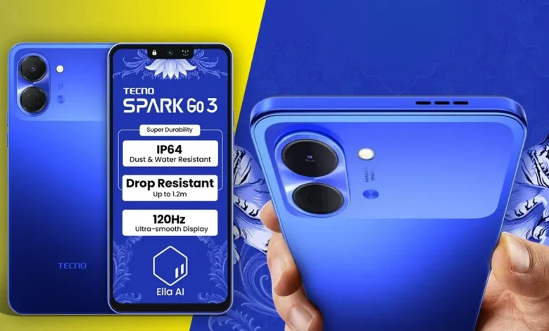 Tecno Spark Go 3 Pro स्मार्टफोन डार्क रेड कलर में