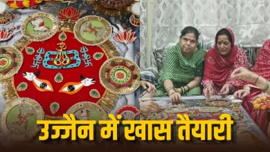 उज्जैन महाकाल मंदिर में बाबा महाकाल के लिए तैयार की गई विशेष राखी