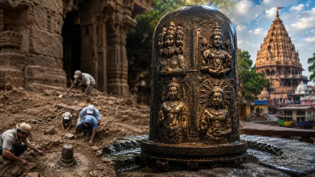 विदिशा से मिली गुप्तकालीन मूर्ति और उज्जैन संग्रहालय की प्राचीन सरस्वती प्रतिमा