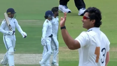 वैभव सूर्यवंशी Duleep Trophy 2026 में गेंदबाजी करते हुए