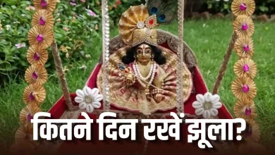 जन्माष्टमी पर झूले में विराजमान लड्डू गोपाल