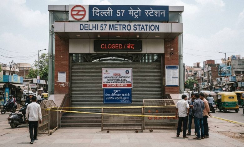 दिल्ली में सुरक्षा कारणों से बंद होने वाले 57 मेट्रो स्टेशन और CJP का प्रदर्शन