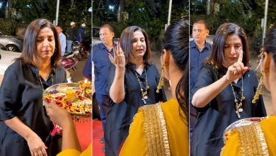 फराह खान वायरल वीडियो: फूलों की बारिश के बीच तिलक लगाने से किया इनकार, सोशल मीडिया पर छिड़ी बहस 5 फराह खान का वायरल वीडियो, जिसमें वह तिलक लगाने से इनकार करती नजर आ रही हैं।