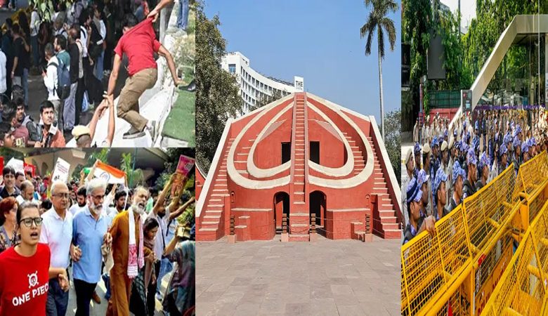दिल्ली में धरना-प्रदर्शन के लिए निर्धारित स्थल जंतर-मंतर, रामलीला मैदान और अन्य वैकल्पिक प्रदर्शन स्थलों से जुड़ी खबर।